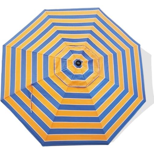 ontheway 10FT Patio Umbrella Enhanced Replacement Canopy Market Table 8 Ribs Umbrella Canopy (Yellow and Blue, 10FT)