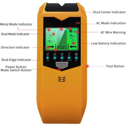 Stud Finder Wall Scanner 5-in-1 with Live Wire Detection
