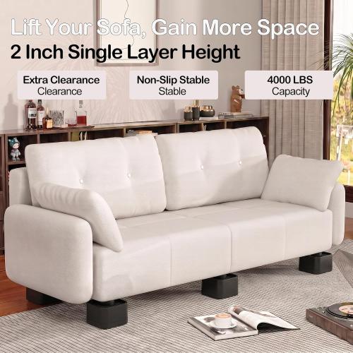 Bed Risers Furniture Risers Heavy Duty, Single Layer Lift 2 Inches