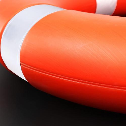 Life Ring for Boating Safety - 23 and 28 Boat Safety Throw Rings with Reflective Strip and Grab Lines (2 Color)
