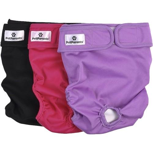 Pet Parents Washable Male & Female Dog Diapers, 3 Count