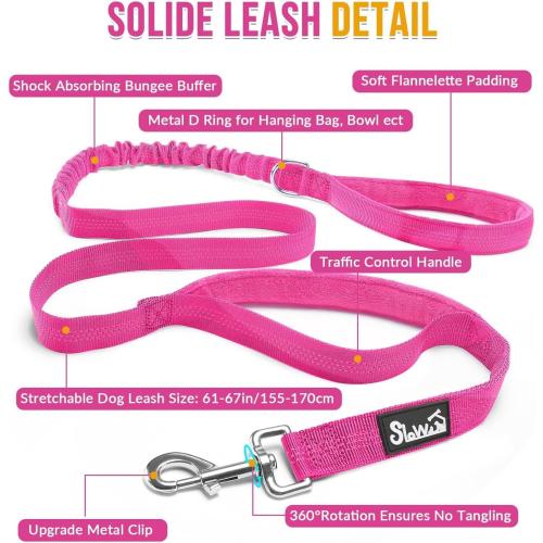 SlowTon No Pull Dog Harness and Leash Set - Heavy Duty, Soft Padded