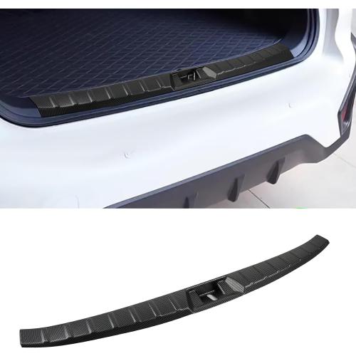 Interior Rear Bumper Protector Guard Accessory Trim Cover Anti-Scratch Resistant Trunk Door Entry Guards Compatible for Subaru Forester 2019-2024 (for Subaru Forester 2019-2024 (Carbon Fiber))