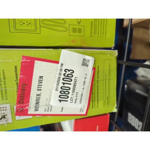 Legrand On-Q 4-27/64-in x 10-in PVC White Flat Screen Tv Kit