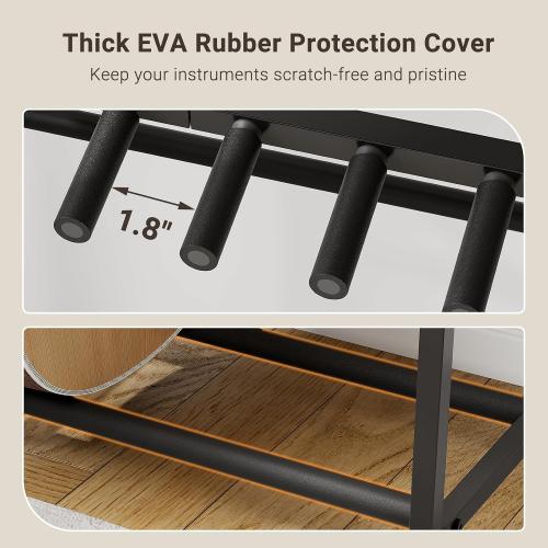 ELYKEN Guitar Stand, Guitar Rack with Storage Drawers for Multiple Guitars