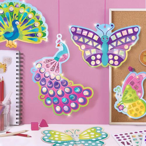 Imagimake Mirror Mosaic - Butterfly & Peacock, 5 Templates, 450  Stickers