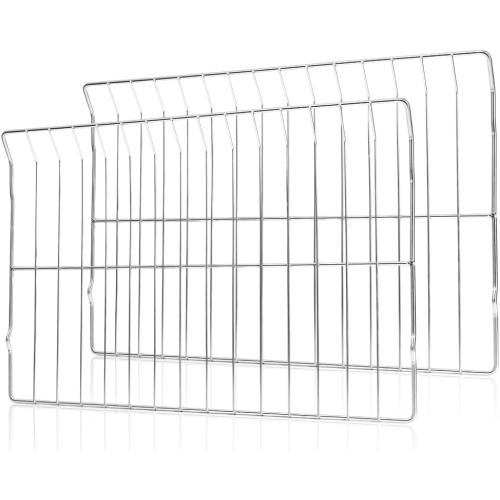 Upgraded DG75-01001C Oven Rack Replacement for Samsung Range Stove | DG75-01001D Range Rack-Flat, Fit for NX60A6511SS NE63A6511SS NE59T4311SS, 304 Stainless Steel, 24.7 x 16.5, 2 Pack