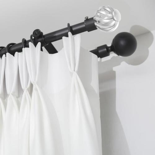 Amosfun Curtain Rod Finials 2 pcs Decorative End Caps for Curtain Rods Classic Cage Design Tool-Free Installation 3.54 X 2.55 X 2.55 in for Home and Hotel Drapery Rods