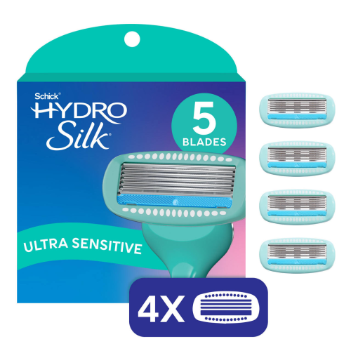 Schick Hydro Silk Sensitive Women's Razor Blade Refills, 4ct