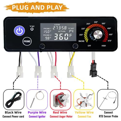 Upgraded Digital Control Board Replacement Parts AC03P9 for Pit Boss Grills