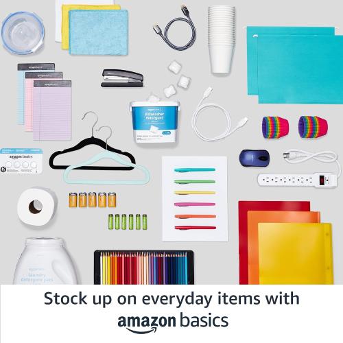 Amazon Basics 5-Shelf Adjustable Heavy Duty Steel Wire Storage Shelves for Garage, Kitchen, Easy Assembly, 36 x 14 x 72, Black