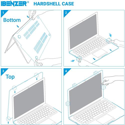 IBENZER Compatible with Old Version MacBook Air 13 Inch Case (2010-2017 Release). Models: A1466 / A1369, Plastic Hard Shell Case with Keyboard Cover for Mac Air 13, Rose Quartz, A1301RQ 1