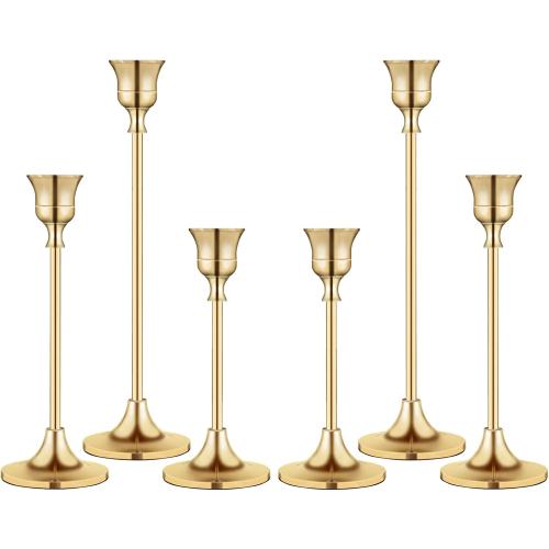 Candlestick Holders,Taper Candle Holder for Candlesticks Gold Brass Vintage Candle Stick Candle Holders Candelabra Candle Holder for Fireplace Party Dining Home