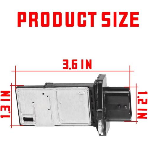zipelo Mass Air Flow Meter Sensor, 22680-7S00A Auto Mass Air Flow Meter Sensor, Automotive Airflow Sensor, Compatible with Nissan 03-14 Altima 06-12 Sentra 03-09 350Z 09-19 370Z 05-19 Frontier
