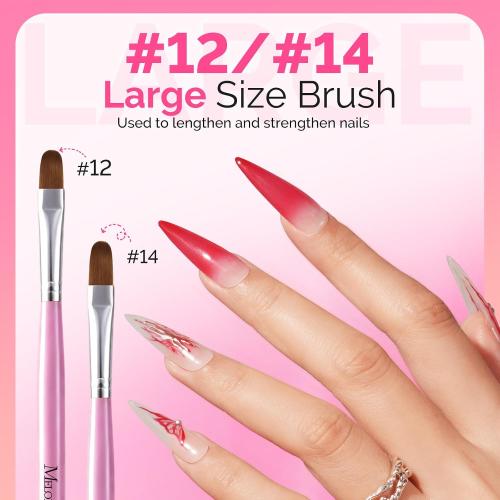 MelodySusie Gel Nail Brush 7Pcs, Sizes 2-14