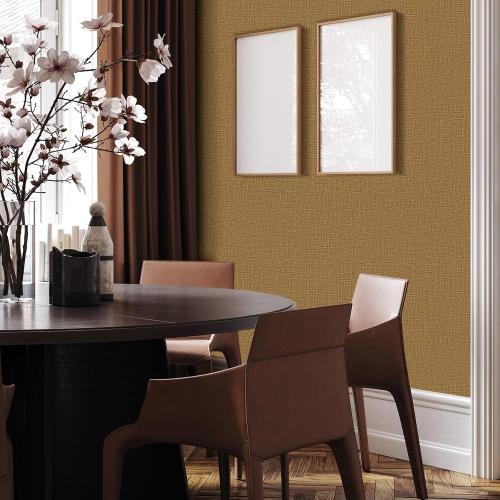 WADILE Grasscloth Peel and Stick Wallpaper 15.7in x 787.4in, Textured Contact Paper for Cabinets, Faux Linen Wall Paper Pull and Stick, Fabric Vinyl Wallpaper Self Adhesive Coffee