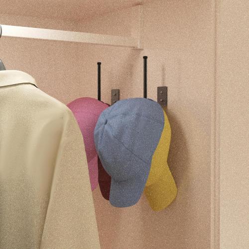 Durmmur Stainless Steel Hat Organizer, Hat Rack for Wall,Each Holds 15 Hats