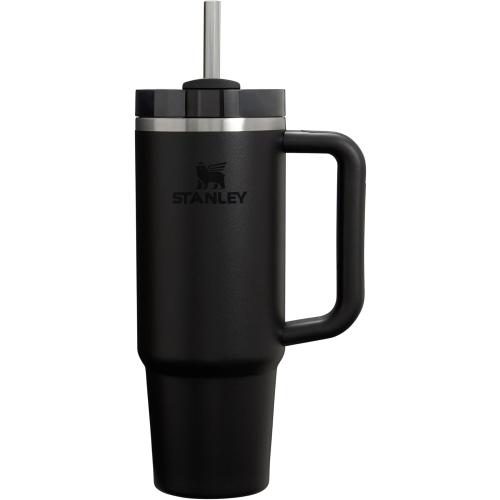 STANLEY Quencher H2.0 Tumbler with Handle 30 oz | Flowstate 3-Position Lid | Cup Holder Compatible for Travel | Insulated Stainless Steel Cup | BPA-Free | Black 2.0