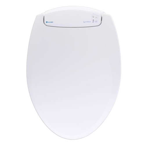 Brondell LumaWarm Slow Close Elongated White Plastic Night Light Toilet Seat
