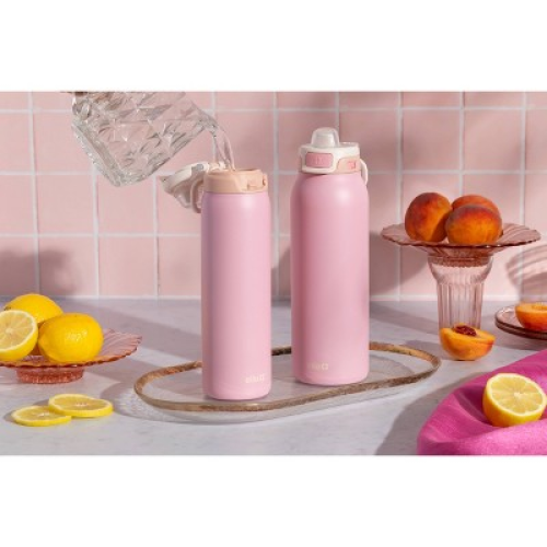Ello Pop and Fill 22oz Stainless Steel Water Bottle Sorbet Pink ‼️mild stains on the outside and inside and lid is broken‼️