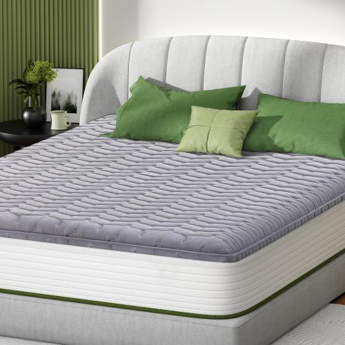 Premium Foam Twin Mattress Topper 3 Inch, Medium Firm Bed Pad for Supportive Sleep and Pressure Relief, Durable Foam Layer, 75 x 39 Inches, Gray
