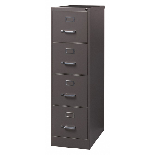 HIRSH Vertical File Cabinet: 4 Drawers, 52 in Overall Ht, 26 1/2 in Overall Dp, 15 in Overall Wd