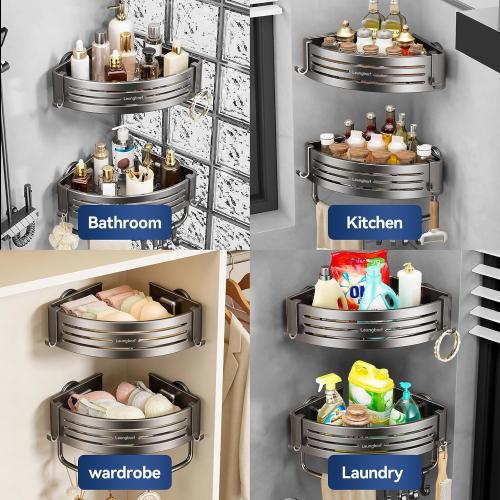 Corner Shower Caddy Suction Cup, Gray (1 Pack)