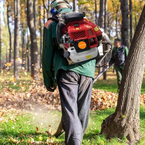 Gas Leaf Blower, Backpack Leaf Blower, 80CC 2 Stroke 900 CFM Backpack Blowers Gas Powered, Gas Powered LeafBlower, Gas Blowers for Lawn Care, Yard, Road Cleaning (Red)