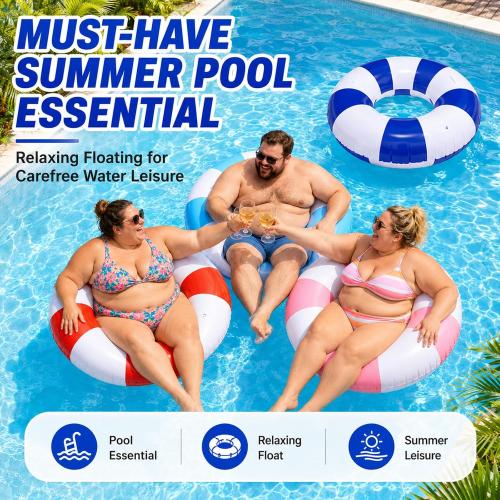 4 Pack Inflatable Pool Floats for Adult