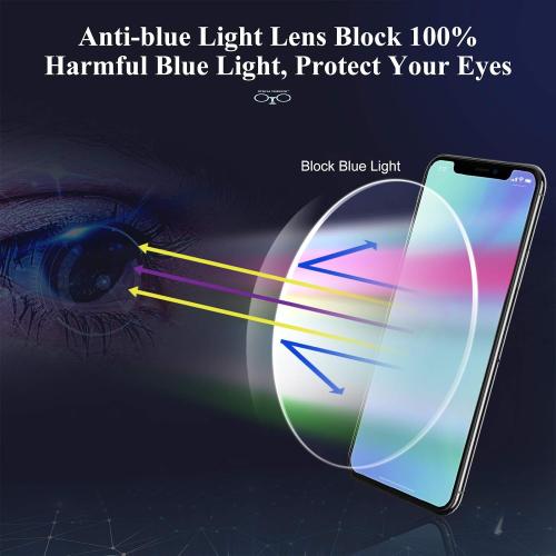 Lcbestbro Reading Glasses for Men, 2.0 Blue Light Blocking Reading Glasses Metal Readers