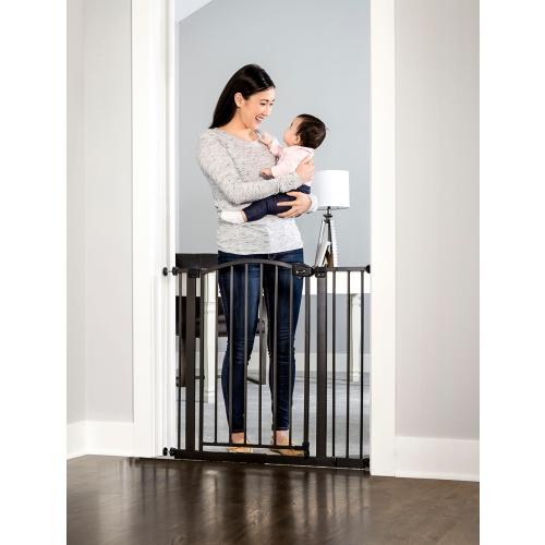 Regalo Gate 35-in x 30-in Pressure Mounted Bronze Metal Safety Gate