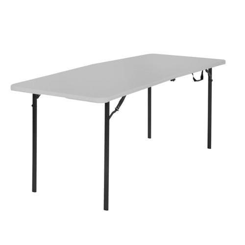 Cosco 3-ft x 6-ft Indoor or Outdoor Rectangle Resin Gray Folding Banquet Table