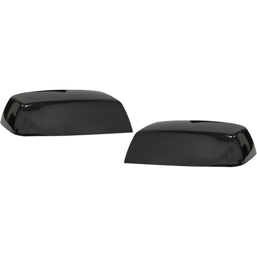 Pair Gloss Black Mirror Caps Cover Compatible with GMC Chevrolet Silverado Sierra 1500 2014-2018/2500 HD 3500 HD 2015-2018 Pick up Replacement for 22919757,22919758.