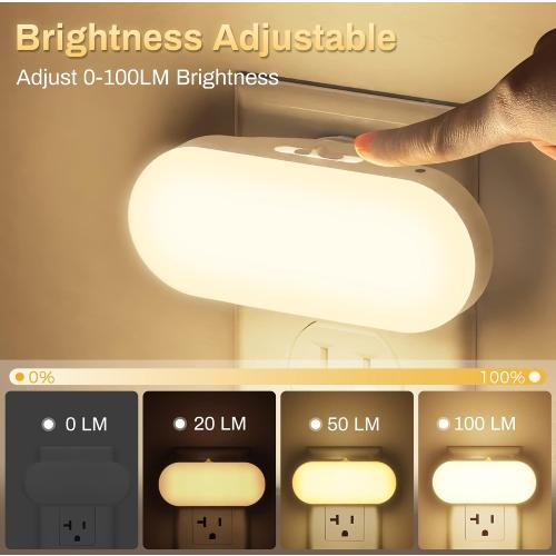 DORESshop Night Lights Plug into Wall,[2 Pack] 1W 3000K Led Night Light