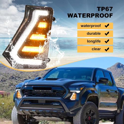 LED Fog Daytime Running Lights fit For 2024 2025 Toyota Tacoma drl