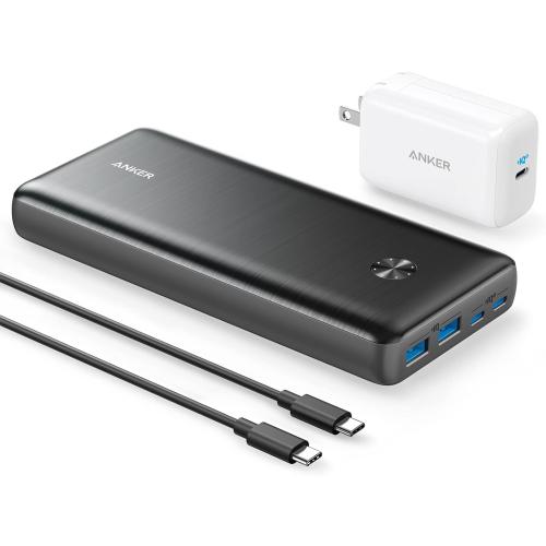 Anker Power Bank, 25.6K Portable Charger 87W Bundle with 65W USB-C Wall Charger, Works for MacBook, Dell XPS, Microsoft, Pixelbook, iPhone iPhone 15/15 Plus/15 Pro/15 Pro Max, Samsung, iPad, and More