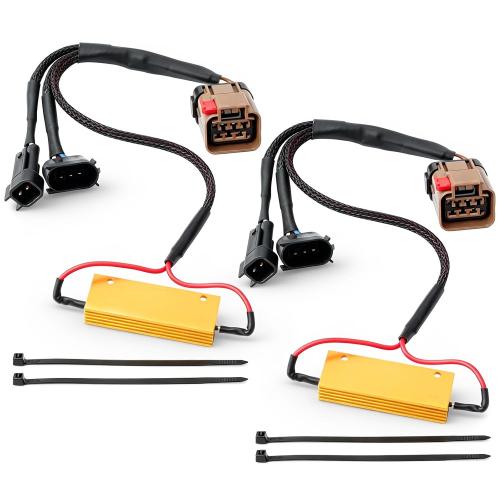 2Pcs Halogen to LED Taillight Conversion Harness Connector