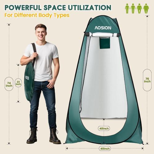 Pop Up Privacy Shower Tent, Portable Changing Dressing Room with Carry Bag, Waterproof Sun Shelter for Camping, Beach, Hiking & Outdoor Activities.COLOR BROWN ‼️