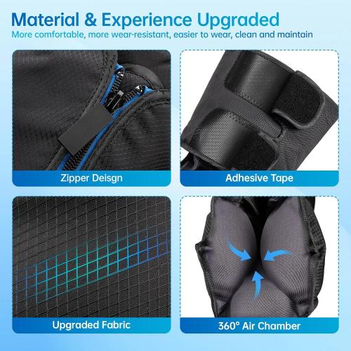 Leg Massager with Heat and Air Compression, Foot and Calf Massager for Circulation and Pain Relief, Sequential Compression Boots with 6 Modes, 9 Intensity, 3 Heat - Gifts for Mom, Dad, Woman