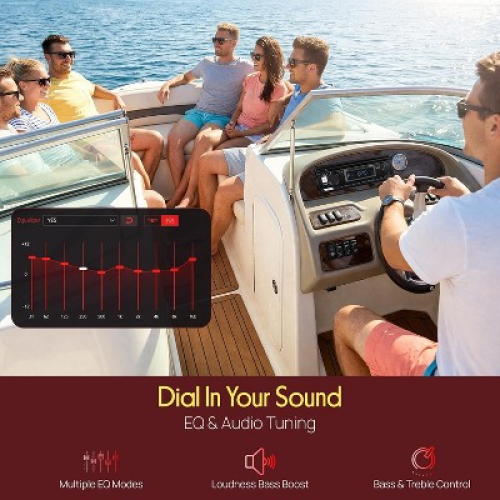 Pyle Bluetooth Marine In-Dash AM/FM Stereo Receiver - Black