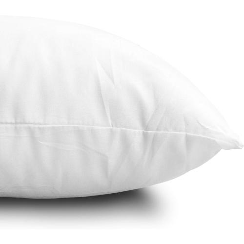EDOW Throw Pillow Insert, Lightweight Soft Polyester Down Alternative Decorative Pillow, Sham Stuffer, Machine Washable. (White, 18x18)