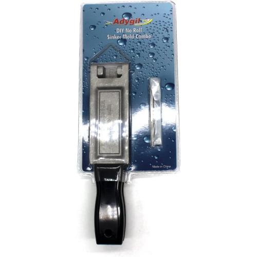 adygil Adygil Fishing No Roll Sinker Mold Kits 1oz 1.5oz 2oz 3oz 4 Cavities, silver, standard