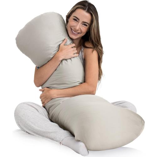 Weighted Body Pillow 8lbs, Cooling Tencel Cover, 48” x 14” XL