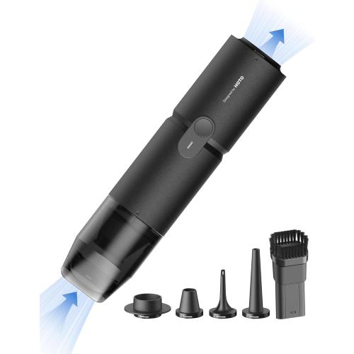HOTO Handheld Vacuum Cleaner Cordless, Desk Vacuum Cleaner Compressed Electric Air Duster 15000Pa Suction, 4-in-1 Portable Vortex Vacuum Dust Buster Air Blower for Computer, Keyboard, Coffee Grounds