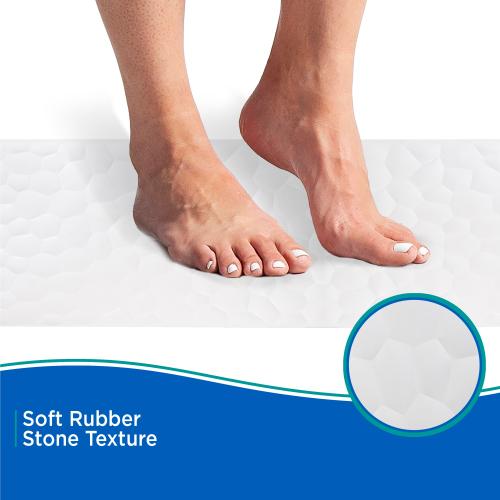 Kenney 27-in x 16-in White Vinyl Bath Mat
