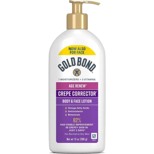 Gold Bond Age Renew Crepe Corrector Body Lotion, Replenishing & Smoothing Formula, 13 oz (Packaging May Vary)
