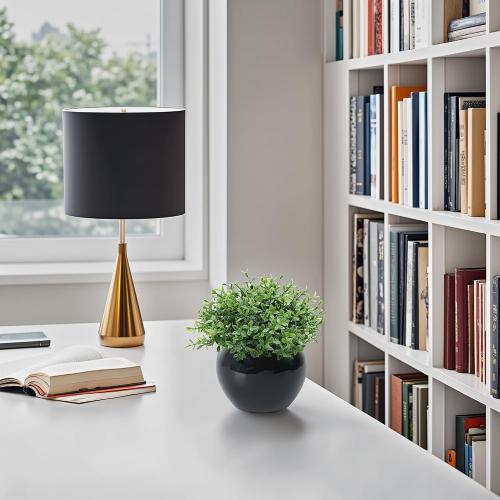 Velener Fake Sage Plants for Shelf Decor, Small Artificial Succulents Grass Desk Plant for Office Women, Mini Faux Plant Indoor, Masculine Home Decor, Coffee Table Decor in Pot