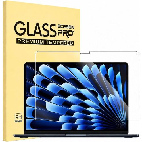 Tempered Glass Screen Protector for MacBook Air 13/13.6 Inch, Compatible with 2026-2022 Models (A3449/A3240/A3113/A2681) & M5/M4/M3/M2 Chip, 9H Hardness, Ultra HD, Bubble Free, Anti Fingerprint