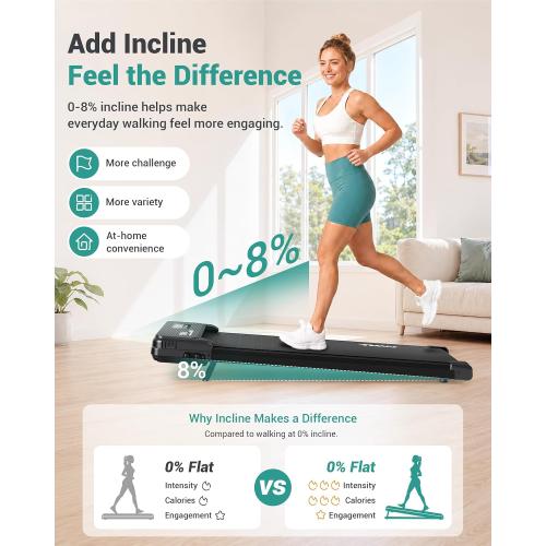 Walking Pad with Vibration Plates, 3 in 1 Walking Vibration Pad, Walking Pad with Incline, Under Desk Walking Pad with Remote Control and LED Display for Home Small Space