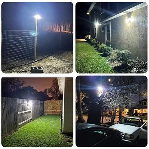 Solar Lights Outdoor, 288 LED 2800LM Motion Sensor Outdoor Light with Remote Control, 4 Heads IP65 Waterproof Solar Flood Security Lights for Outside Patio Wall -4PACK